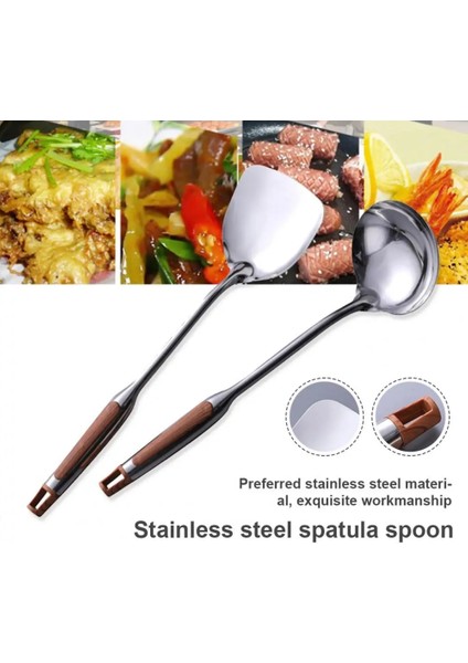 Sağlam Bir Mutfak Aracı Hafif Mutfak Pişirme Gereçleri Çizilmez Pürüzsüz Wok Spatula Turner Kaşık Kepçe (Yurt Dışından)