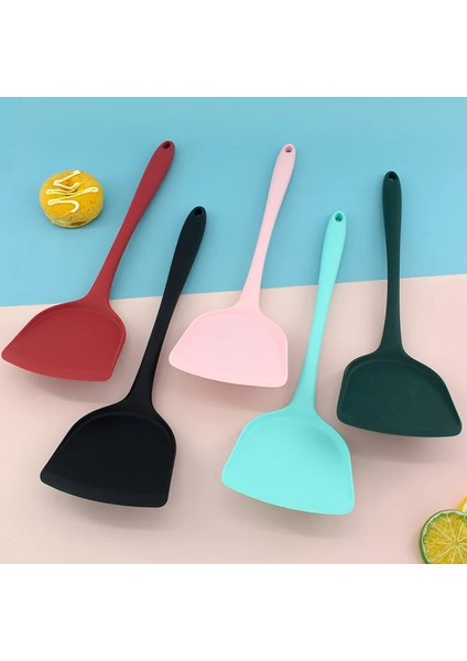 Açık Yeşil Silikon Spatula Kızartma Tavası Mutfak Spatula Kaşık Isıya Dayanıklı Spatula Pişirme Aracı Karıştırma Aksesuarları Mutfak (Yurt Dışından) fiyatları