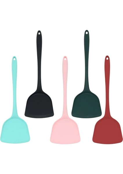Açık Yeşil Silikon Spatula Kızartma Tavası Mutfak Spatula Kaşık Isıya Dayanıklı Spatula Pişirme Aracı Karıştırma Aksesuarları Mutfak (Yurt Dışından) fırsatları
