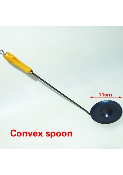 11 cm Dışbükey Kaşık Dayanıklı Taşınabilir El Yapımı Demir Yapışmaz Turner Pota Gıda Wok Spatula Kaşık Mutfak Aletleri Pişirme Gereçleri Tencere Eşyaları (Yurt Dışından)