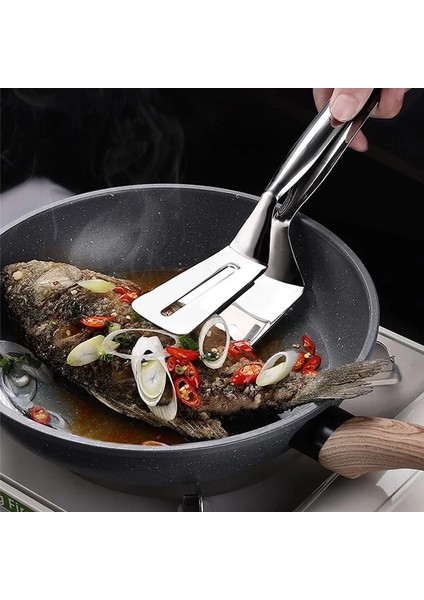 M Paslanmaz Çelik Kızartma Küreği Klip Çok Fonksiyonlu Biftek Barbekü Maşa Kızartma Balık Spatula Klip Ekmek Klip Ev Mutfak Aracı (Yurt Dışından) fiyatları