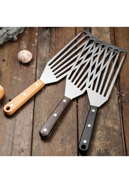 Stil 2 Gıda Sınıfı Paslanmaz Çelik Oluklu Turner Kürek Balık Spatula Çok Amaçlı Paslanmaz Çelik Ev Mutfak Pişirme Malzemeleri (Yurt Dışından) fiyatları