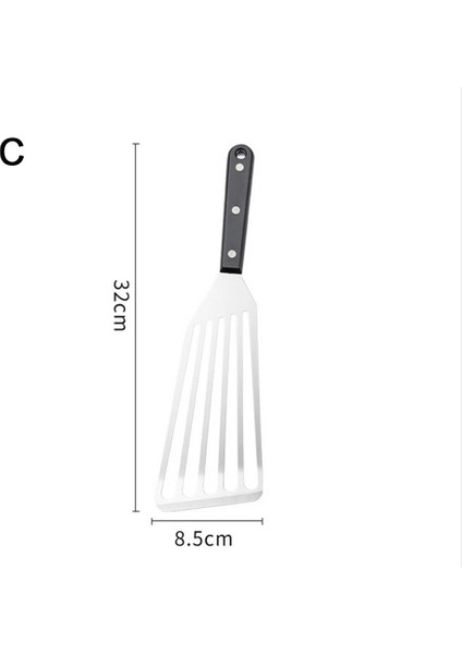 Stil 2 Gıda Sınıfı Paslanmaz Çelik Oluklu Turner Kürek Balık Spatula Çok Amaçlı Paslanmaz Çelik Ev Mutfak Pişirme Malzemeleri (Yurt Dışından) modelleri