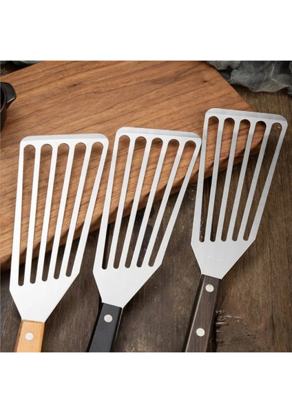 Stil 2 Gıda Sınıfı Paslanmaz Çelik Oluklu Turner Kürek Balık Spatula Çok Amaçlı Paslanmaz Çelik Ev Mutfak Pişirme Malzemeleri (Yurt Dışından) indirimleri