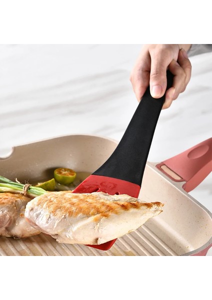 Siyah Gri Kızartma Küreği Klip Naylon Yumurta Biftek Balık Pizza Gözleme Tost Barbekü Yiyecek Maşası Çok Fonksiyonlu Kokusuz Kaymaz Mutfak Pişirme Araçları (Yurt Dışından) fiyatları