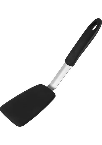 Siyah C Ev Mutfak Silikon Çeviriciler Kızartma Spatula Yumurta Balık Biftek Kızartma Tavası Kepçe Kızarmış Kürek Mutfak Gereçleri Pişirme Gereçleri (Yurt Dışından)