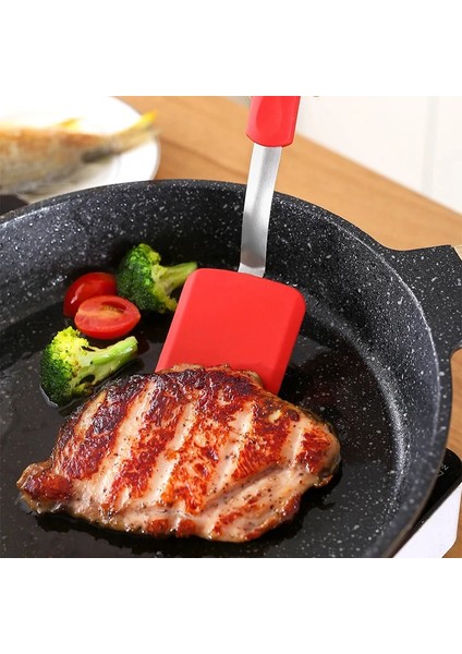 Siyah C Ev Mutfak Silikon Çeviriciler Kızartma Spatula Yumurta Balık Biftek Kızartma Tavası Kepçe Kızarmış Kürek Mutfak Gereçleri Pişirme Gereçleri (Yurt Dışından)