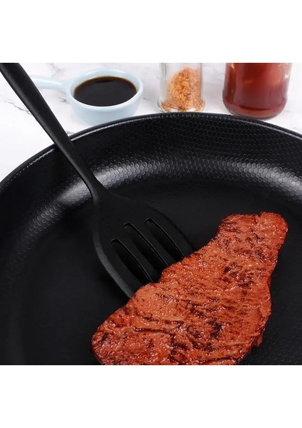 Mavi Silikon Turner Silikon Spatula Pişirme Sofra Yumurta Balık Kızartma Tavası Kepçe Kürek Oluklu Çeviriciler Mutfak Aletleri Paslanmaz (Yurt Dışından)