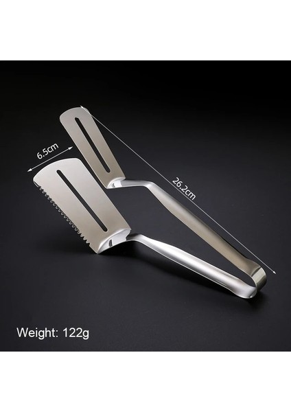 07 Çift Taraflı Spatula 3'ü 1 Arada Paslanmaz Çelik Taşınabilir Spatula Maşa Klip Yaratıcı Gıda Saygısız Biftek Klipler Spatula Klip 2023 Sıcak (Yurt Dışından)