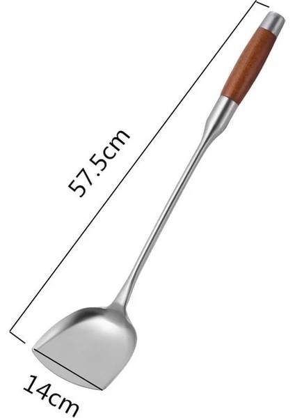 Stil 9 Uzun Saplı Çorba Kepçesi Kaşık Turner Paslanmaz Çelik Gülağacı Spatula Soslar Kaşık Mutfak Pişirme Gereçleri Aracı Ahşap Wok Spatula (Yurt Dışından)
