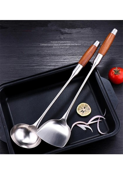 Stil 9 Uzun Saplı Çorba Kepçesi Kaşık Turner Paslanmaz Çelik Gülağacı Spatula Soslar Kaşık Mutfak Pişirme Gereçleri Aracı Ahşap Wok Spatula (Yurt Dışından) modelleri