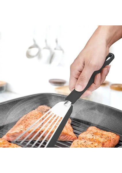 Sarı Silikon Balık Spatula Çok Fonksiyonlu Oluklu Balık Turner Ev Mutfak Yapışmaz Gereçler Balık Saygısız Izgara Spatula (Yurt Dışından) fırsatları