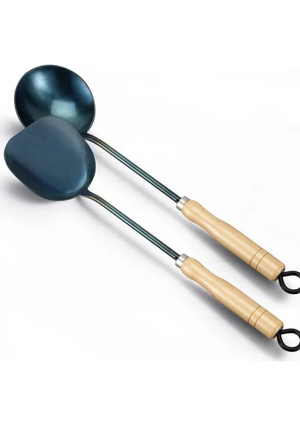 1 Pcs6 Dayanıklı Taşınabilir El Yapımı Demir Yapışmaz Turner Pota Gıda Wok Spatula Kaşık Mutfak Gereçleri Pişirme Gereç Tencere Eşyaları (Yurt Dışından)