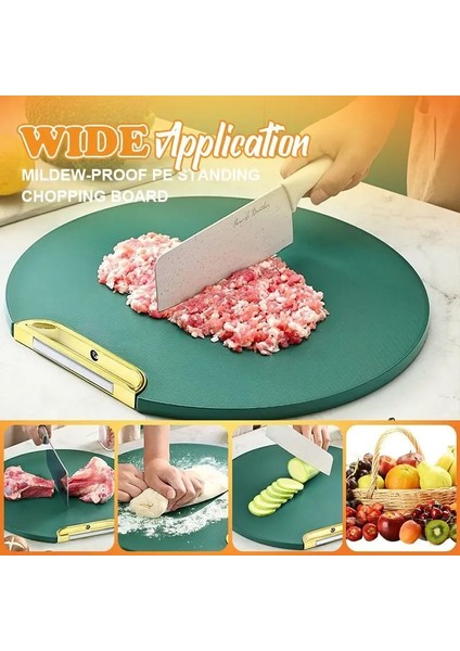 35CM Pe Küf Geçirmez Ev Meyve Mutfak Kaymaz Kemik Kesme Tahtası Plastik Doğrama Yuvarlak Kesme Tahtası Zümrüt Kesme Tahtası (Yurt Dışından)