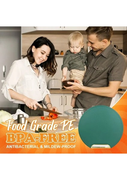35CM Pe Küf Geçirmez Ev Meyve Mutfak Kaymaz Kemik Kesme Tahtası Plastik Doğrama Yuvarlak Kesme Tahtası Zümrüt Kesme Tahtası (Yurt Dışından) fiyatları