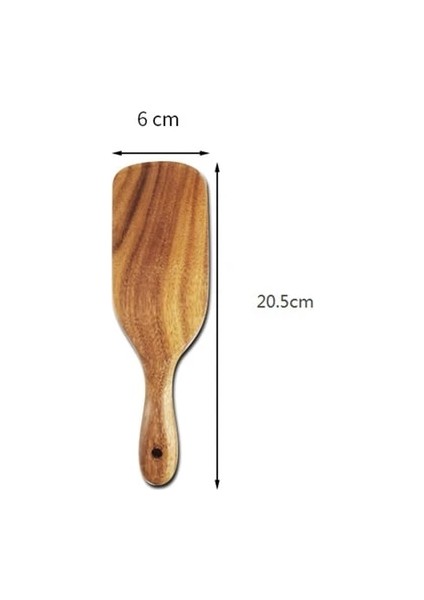 C1 Ahşap Spatula Pirinç Kaşığı Yapışmaz Tencere Pişirme Tavası Mutfak Pişirme Aracı Kızartma Biftek Sos Kürek (Yurt Dışından)
