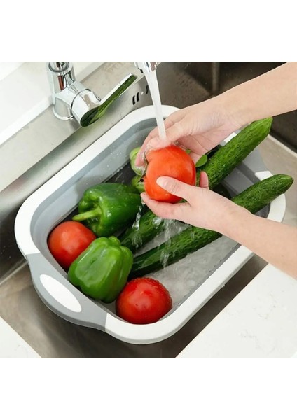 Açık Gri Peynir Gıda Kesme Tahtası Lavabo Katlanır Drenaj Sepeti Bulaşık Doğrama Tahtası Sebze Masası Taşınabilir Mutfak Aksesuarları Alet (Yurt Dışından) fırsatları
