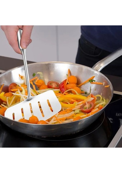 Bir Boyut Paslanmaz Çelik Spatula Yapışmaz Balık Kızartma Küreği Klip Geniş Saplı Oluklu Spatula Barbekü Biftek Maşa Gözleme Kızarmış Pizza (Yurt Dışından) indirimleri