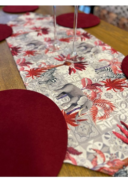 Tuğçe Demir Home Design Fil Desen Runner Supla Set fiyatları