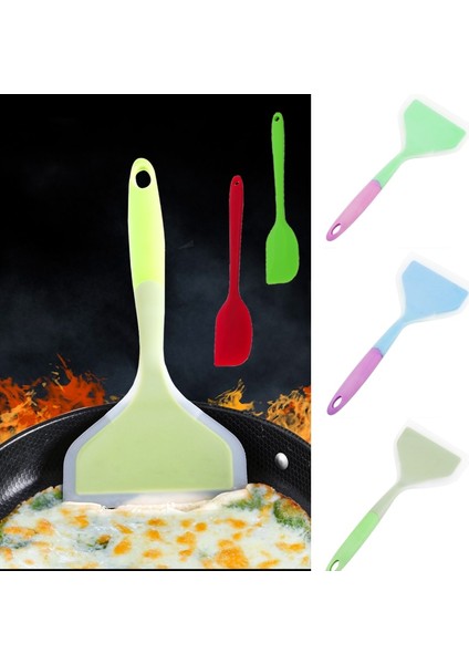 A - Pembe Gıda Sınıfı Silikon Spatula Sığır Eti Yumurta Mutfak Kazıyıcı Pizza Kürek Yapışmaz Tereyağı Kaşık Kek Pişirme Pasta Spatula Araçları (Yurt Dışından) modelleri