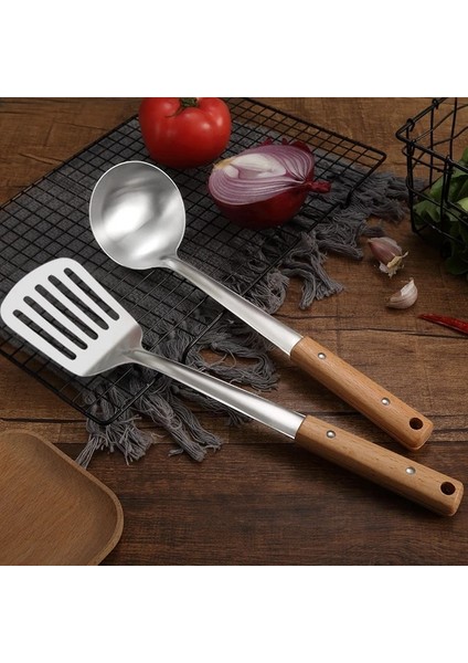 Hj Dayanıklı Taşınabilir Paslanmaz Çelik Yapışmaz Turner/kepçe Gıda Wok Spatula Kaşık Mutfak Gereçleri Pişirme Gereç Tencere Spatula (Yurt Dışından)