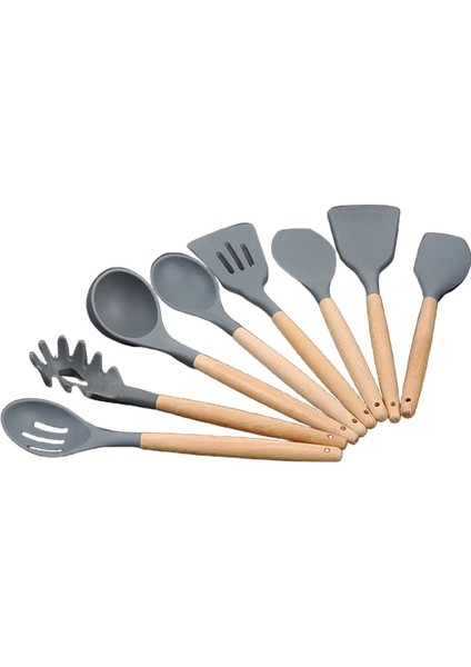 Kazıyıcı Ahşap Saplı Silikon Spatula Mutfak Aletleri Yapışmaz Mutfak Pişirme Gereçleri Kevgir Kaşık Kepçe Kazıyıcı (Yurt Dışından) fiyatları