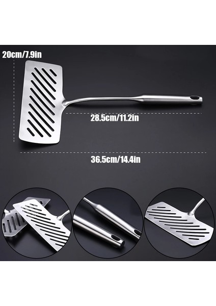 1 Adet Paslanmaz Çelik Oluklu Spatula Balık Düz Balık Biftek Dilim Kızartma Spatula Balık Turner Kürek Mutfak Tencere Barbekü Pişirme Aracı (Yurt Dışından) fırsatları