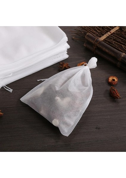 Beyaz 100'LÜ Paket Tek Kullanımlık Çay Poşeti Filtre Torbaları Iplik Kapatma ile Çay Demlemek Için Filtre Çay Poşeti (Yurt Dışından)