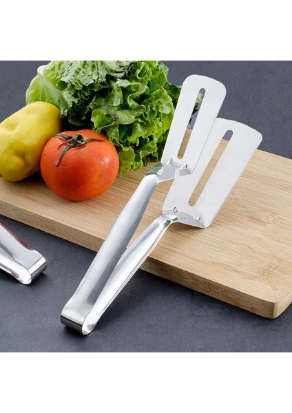 Biftek Klip 2 Pc Paslanmaz Çelik Kızartma Küreği Klip Çok Fonksiyonlu Biftek Barbekü Maşa Kızartma Balık Spatula Klip Ekmek Klip Ev Mutfak Aracı (Yurt Dışından) modelleri