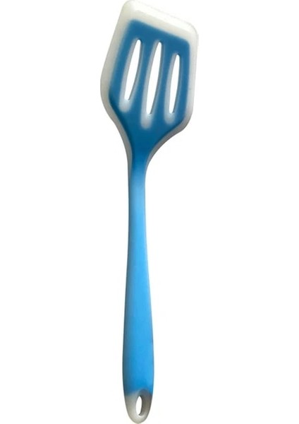 Mavi Silikon Mutfak Gereçleri Yapışmaz Set Pişirme Gereçleri Araçları Yumurta Balık Kızartma Tavası Kepçe Kızarmış Kürek Spatula Pişirme Gereçleri (Yurt Dışından)