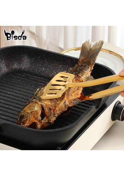 1 Adet 1 Adet 1 Adet Paslanmaz Çelik Biftek Kızartma Spatula Oluklu Turner Kürek Uzun Balık Barbekü Maşa Et Gıda Maşası Mutfak Pişirme Kapları (Yurt Dışından)