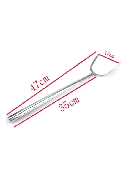 Stil 5 Büyük Uzun Spatula Kürek Şef Pişirme Cocina Eşyaları Mutfak Eşyası Kolu Tam Paslanmaz Çelik Metal Turner Çorba Kaşığı Wok (Yurt Dışından)