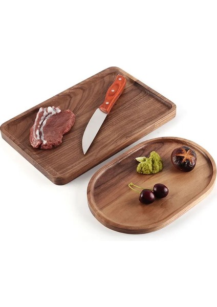 20X20X2CM Yemek Servis Tepsisi, Masif Ahşap Vintage Uşak Kahvaltı Tepsisi, Et Peyniri ve Sebzeler Için En Iyi Mutfak Depolama Tahtası (Yurt Dışından) indirimleri