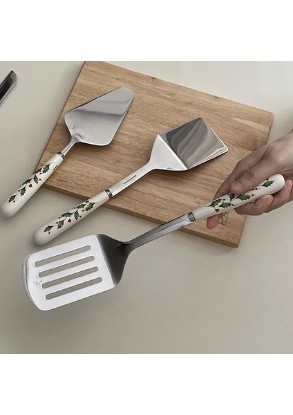 Kürek B Mutfak Aracı Iskandinav Paslanmaz Çelik Pişirme Spatula Pizza Kek Kesme Gıda Eşyaları Wok Mutfak Ev Aksesuarları (Yurt Dışından) fırsatları
