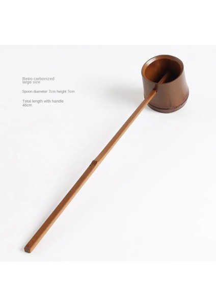 09 Içecek Kaşığı Teaware El Yapımı Retro Uzun Saplı Uzun Saplı Bambu Çay Odası Ev Mutfak Aracı Şarap Likör Kaşığı Almak (Yurt Dışından)
