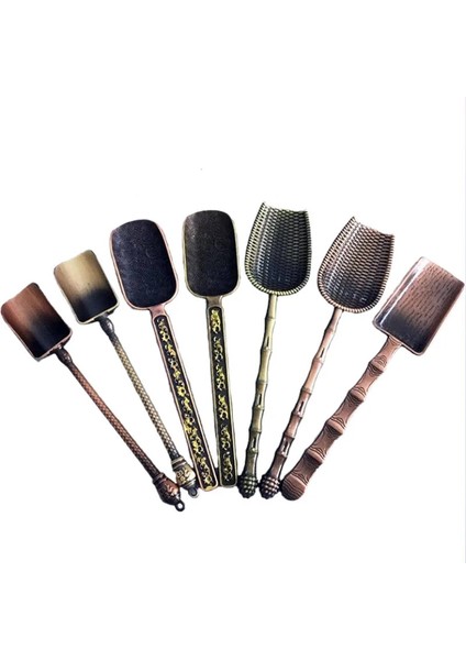 E Retro Bronz Çin Çay Kaşığı Bakır Yeşil Çay Kepçe Kaşık Çay Yaprakları Seçici Tutucu Çin Kongfu Çay Araçları Aksesuarları (Yurt Dışından) fiyatları