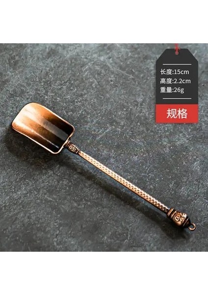 Nimet Kırmızı Bakır Çay Kaşığı Çay Kaşığı Kung Fu Çay Seti Alaşım Çay Kaşığı Xiangyun Çay Töreni Aksesuarları (Yurt Dışından)