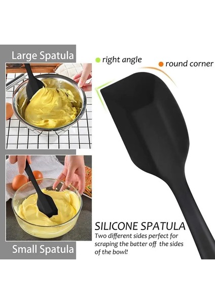 S Spatula B Yapışmaz Pişirme Araçları Spatula Silikon Spatula Seti Pişirme Spatula Krem Isıya Dayanıklı Mutfak Eşyaları Kazıyıcı Kek Dekoratör (Yurt Dışından)