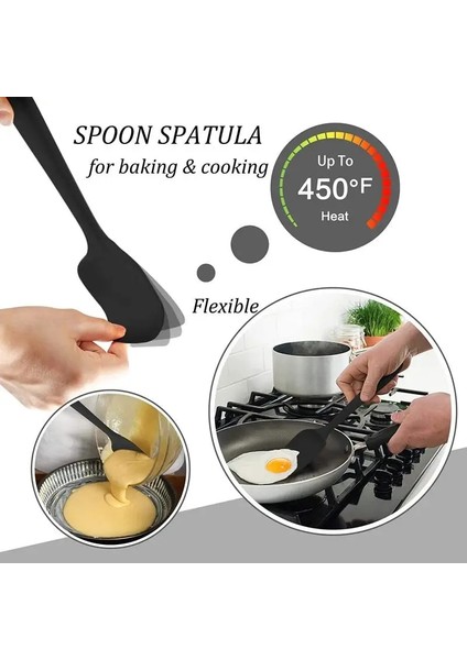 S Spatula B Yapışmaz Pişirme Araçları Spatula Silikon Spatula Seti Pişirme Spatula Krem Isıya Dayanıklı Mutfak Eşyaları Kazıyıcı Kek Dekoratör (Yurt Dışından)