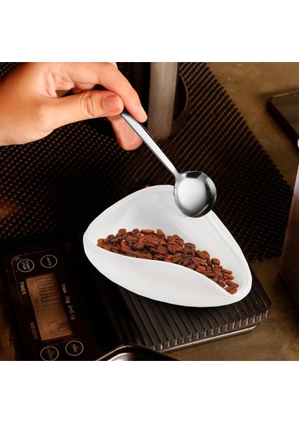 Çay Kepçesi Yüksek Kaliteli Seramik Çay Kaşığı Beyaz Kahve Tozu Kase Paslanmaz Kaşık Kahve Çekirdeği Kepçe Matcha Tozu Dozaj Kase Seti (Yurt Dışından) fırsatları