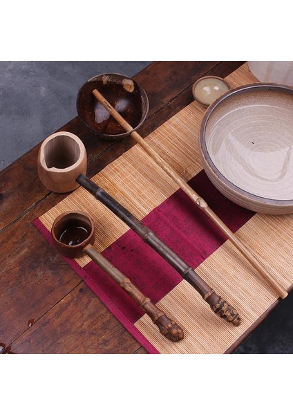 TYPE12 Çay Kaşığı Uzun Saplı Japon Tarzı Orijinal Ekoloji Doğal Bambu Kaşık Ev Otel Ofis Çayevi Su Şarap Çay (Yurt Dışından) fiyatları