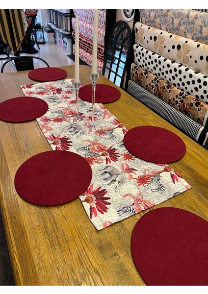 Tuğçe Demir Home Design Fil Desen Runner Supla Set