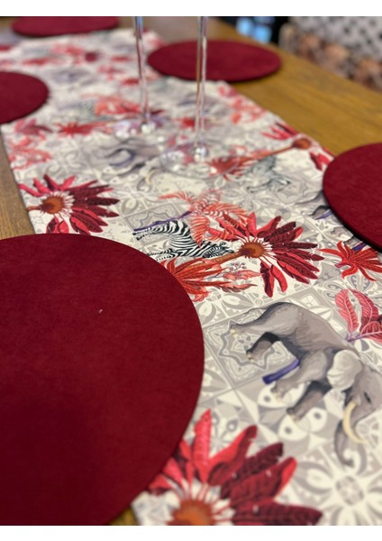 Tuğçe Demir Home Design Fil Desen Runner Supla Set fiyatları