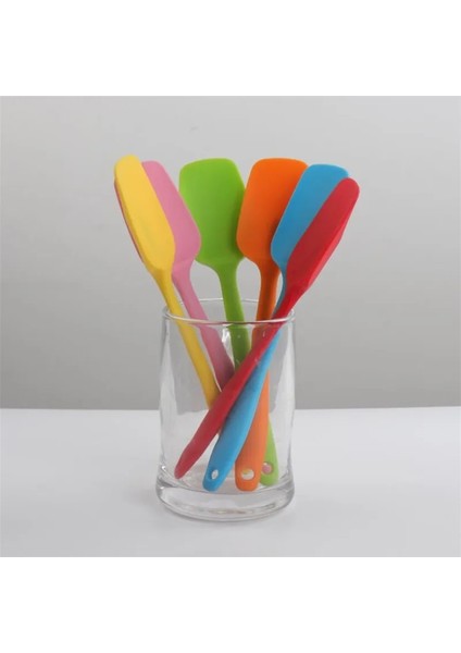 Menekşe 21 cm Sıcak Evrensel Isıya Dayanıklı Entegre Kolu Silikon Kaşık Kazıyıcı Spatula Dondurma Kek Mutfak Aracı Gereçler (Yurt Dışından) fırsatları