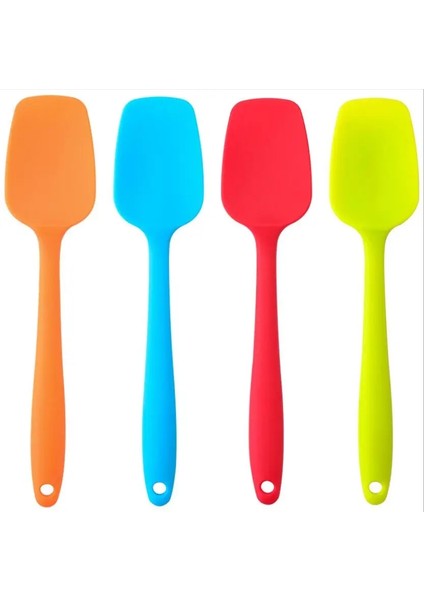 Menekşe 21 cm Sıcak Evrensel Isıya Dayanıklı Entegre Kolu Silikon Kaşık Kazıyıcı Spatula Dondurma Kek Mutfak Aracı Gereçler (Yurt Dışından) indirimleri