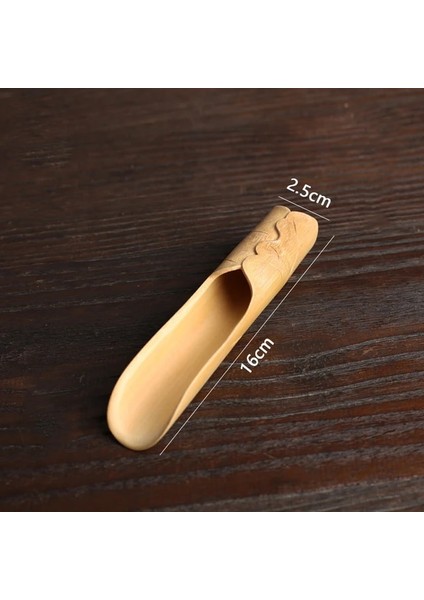 Stil 2 Kaşık Doğal Çay Kaşığı Çay Kongfu Taşınabilir Kepçe Retro Ahşap Mutfak Seti Çay Aksesuarları Çin Tarzı Çay Narin Bambu (Yurt Dışından)