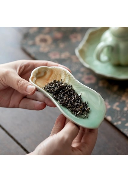 14.8x6 cm 2 Adet/takım Degrade Mavi Oyma Seramik Çay Kepçe Çin Çiçek Vinç Çay Lotus Çay Kürek Zen Kung Fu Çay Seti Sanat Aksesuarları (Yurt Dışından) indirimleri