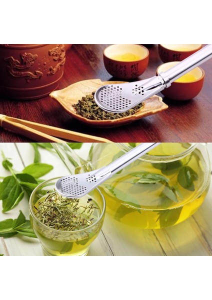 Halka ile 3 Adet 1-30 Adet Kaşık Çay Filtresi Yerba Mate Çay Pipetleri Paslanmaz Çelik Içme Saman Bombilla Kabak Yeniden Kullanılabilir Yıkanabilir Çay Süzgeci Aracı (Yurt Dışından)