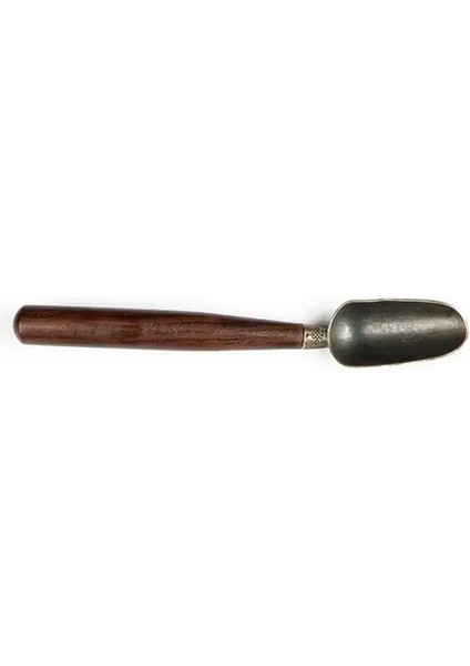 02 Oyma Bergamot Çay Kaşığı Retro Büyük Kapasiteli Tatlı Kaşık Siyah Sandal Ağacı Kaşık Mutfak Alet Çin Düğüm Desen Çin (Yurt Dışından)