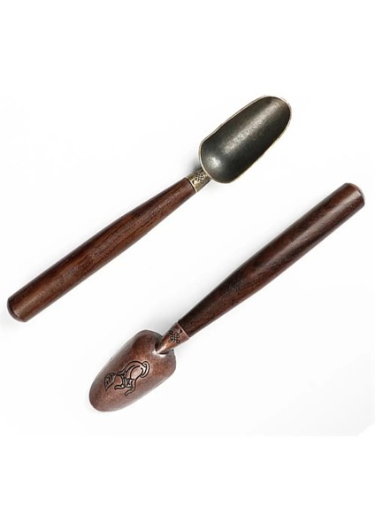 02 Oyma Bergamot Çay Kaşığı Retro Büyük Kapasiteli Tatlı Kaşık Siyah Sandal Ağacı Kaşık Mutfak Alet Çin Düğüm Desen Çin (Yurt Dışından) modelleri